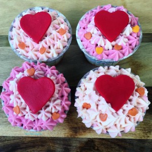 hearts cupcake
