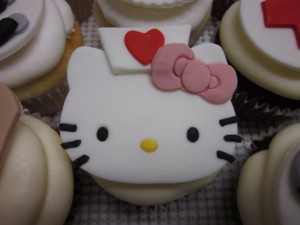 kitty nurse cupcake