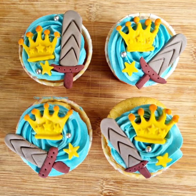 Disney Crown and Knight Sword Cupcakes Singapore