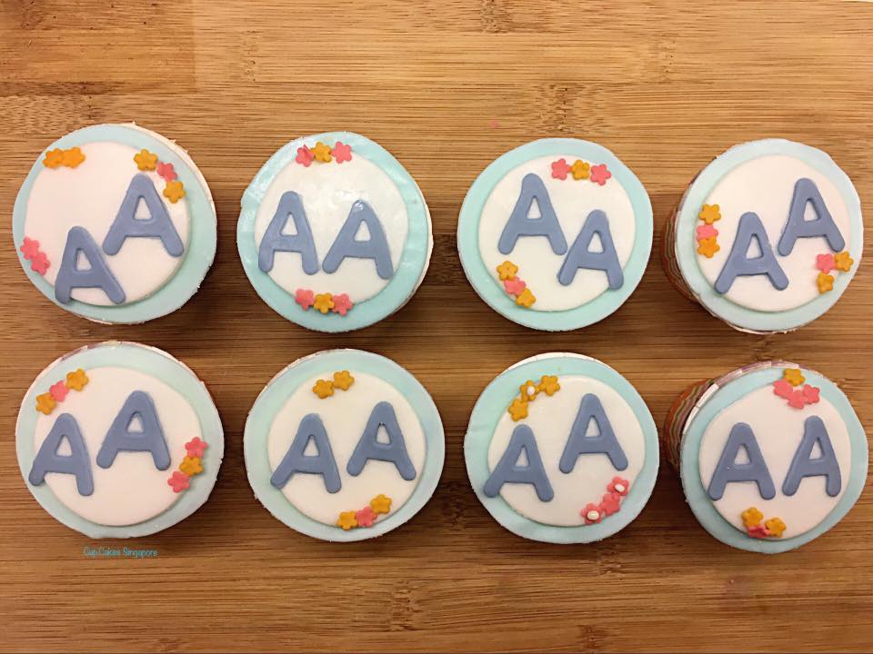 Alice in Wonderland Pastel Wording Cupcakes Singapore