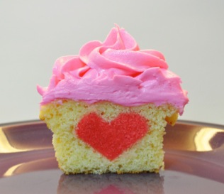 Peek-A-Boo Surprise Heart Love Cupcakes Singapore