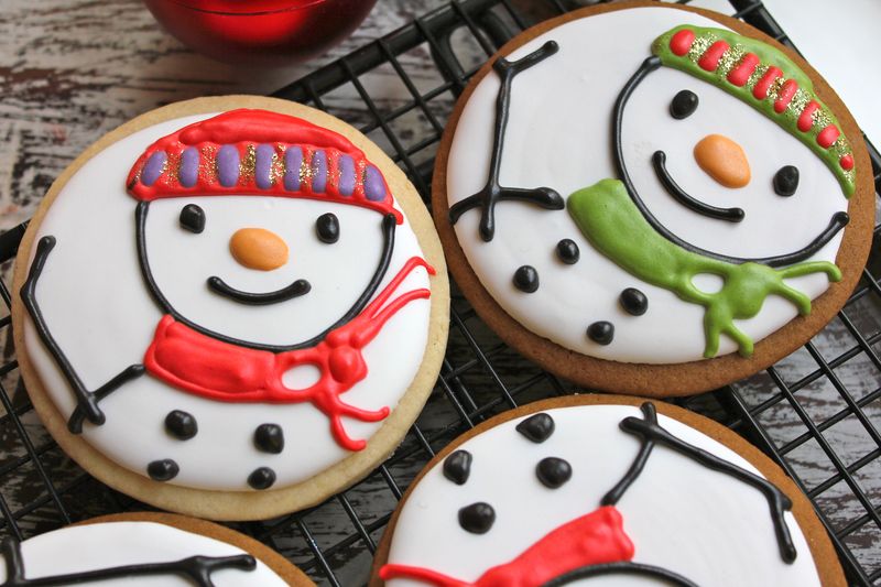 Snow man cookies