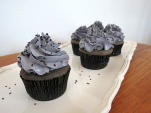 black sesame cupcake