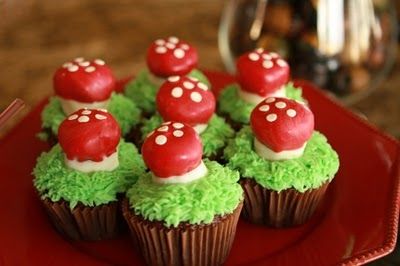 mushroom cupcake