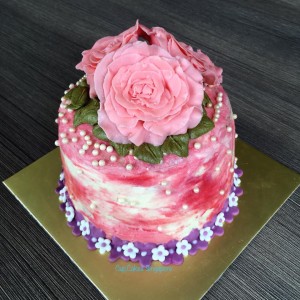 pink flower cake5