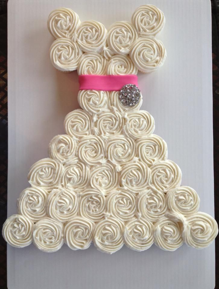 wedding dress cupcake